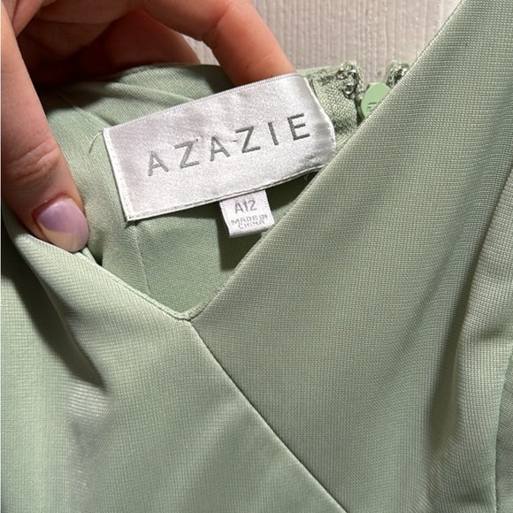 Azazie Dusty Sage Bridesmaid Dress - Picture 4 of 4